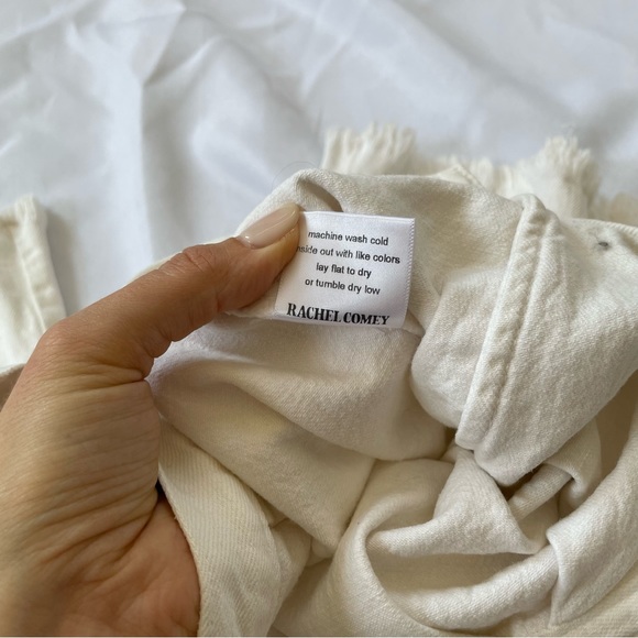 Rachel Comey Wide Leg Raw Hem White Denim Size 2 - Picture 10 of 12